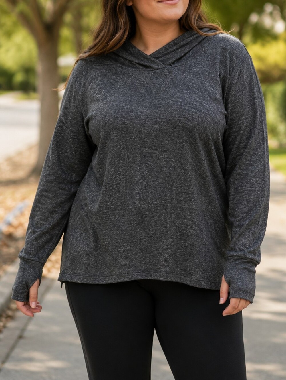 Tentree Organic Cotton Blend Charcoal Hooded Sweater | Sustainable Eco Pullover
